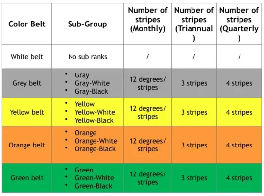 Bjj belt clearance color